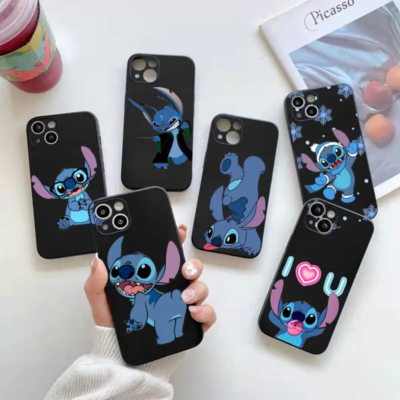 

Disney Stitch Phone Case For iphone 14 Plus 13 12 Mini 11 Pro XS Max X XR Cover