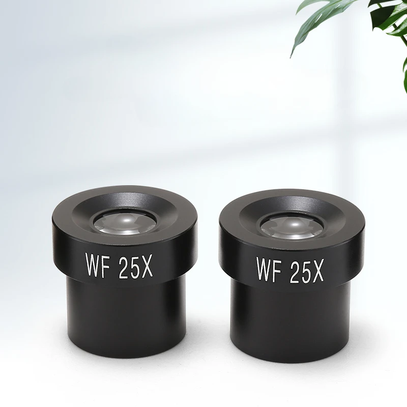 Фото Оптический объектив для биологического микроскопа WF25X, широкоугольный, высокой мощности, поле зрения 8 мм, интерфейс 23,2 мм, металлический корпус, 1 шт. №2