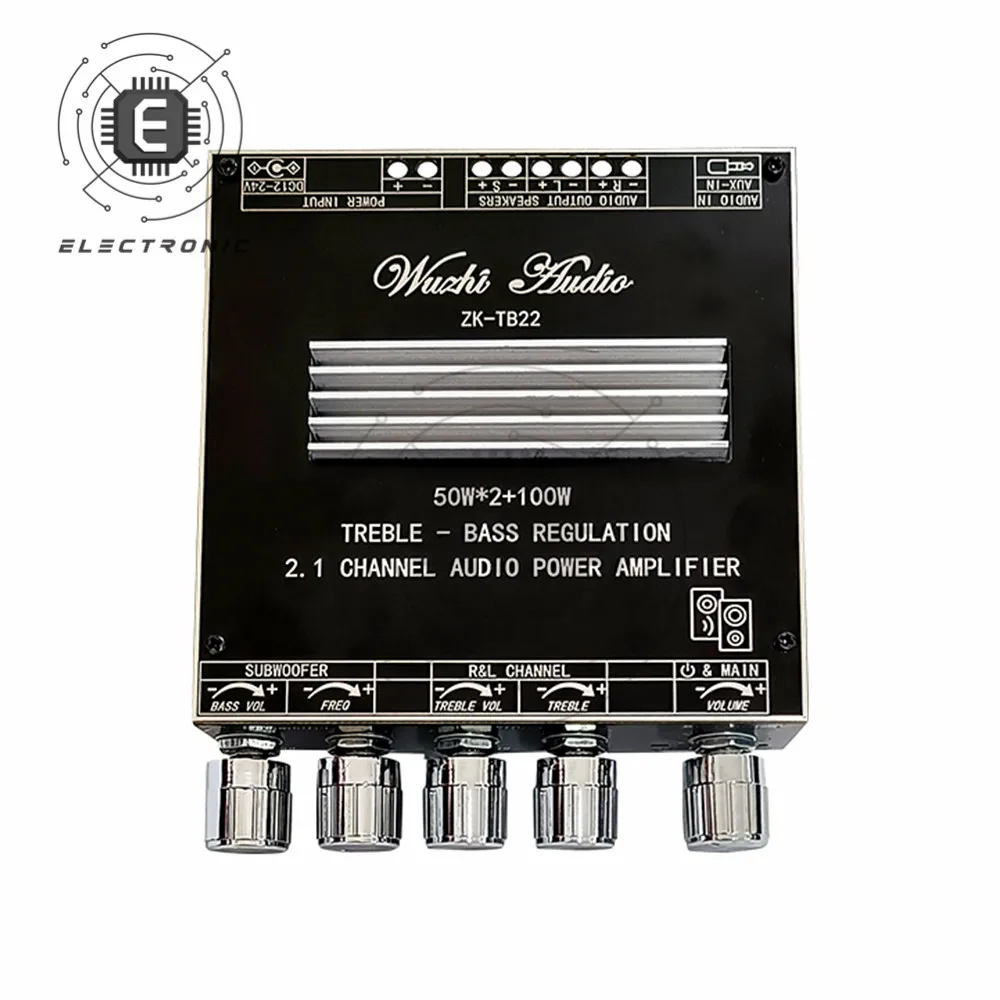 ZK-TB22 HIFI стерео Bluetooth 2 1 TPA3116 цифровая плата усилителя мощности 50 Вт x + 100 усилитель -