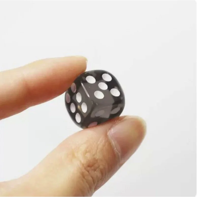 20 шт./партия прозрачные акриловые 6-сторонние игральные кости D6 14 мм 10 цветов