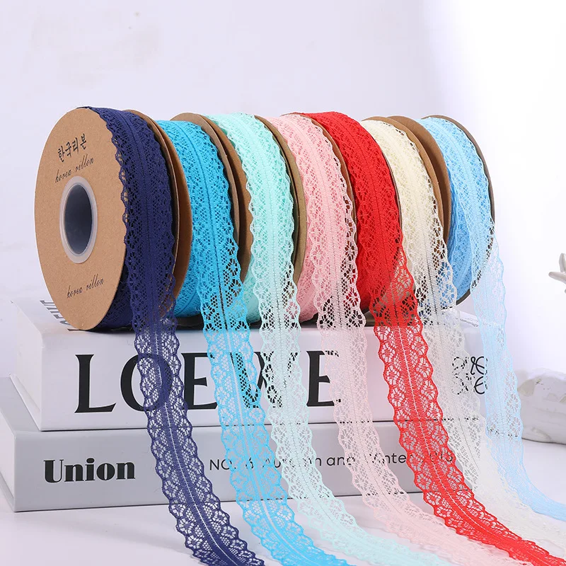 

3cm 50 yards colored lace curtains sofa screen window wrapping accessories flowers cake packaging materials baking tied