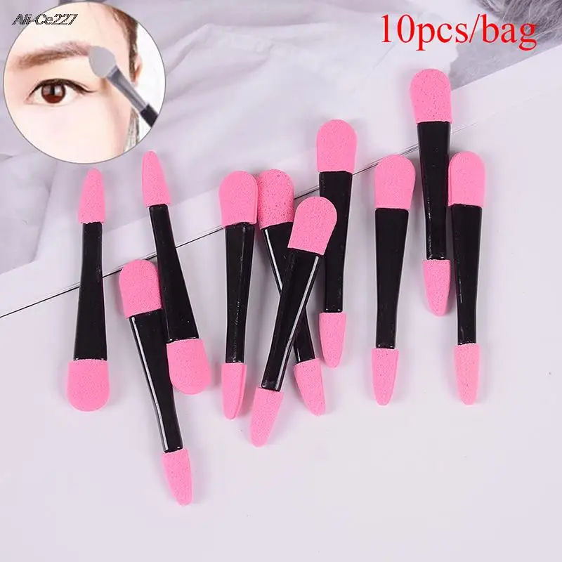 

10pcs Double Ended Eyeshadow Applicator Pro Sponge Eye Shadow Make Up Supplies Portable Eye Shadow Brushes Powder Brush