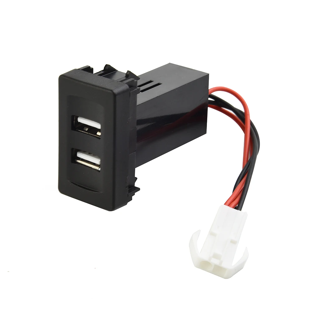 

2.1A Car Charger Socket Electronic Components 12-24 (V) ABS Black 100% Brand New And High Quality Car Universal