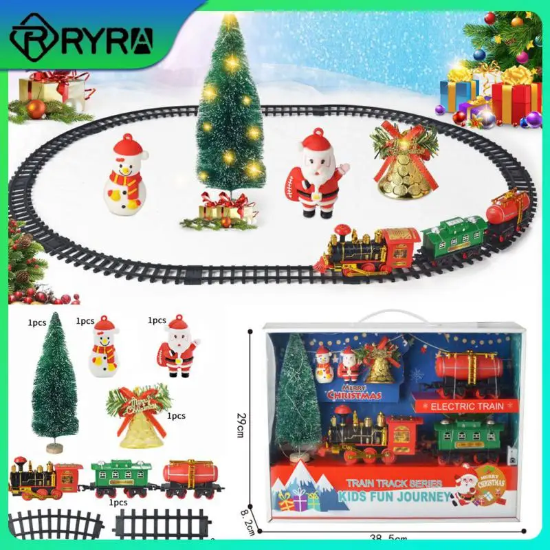 

Assemble Freely Diy Tracks Toys 1 Set Electric Train Set Durable Railway Toys Battery Powered Christmas Decoration Lighting