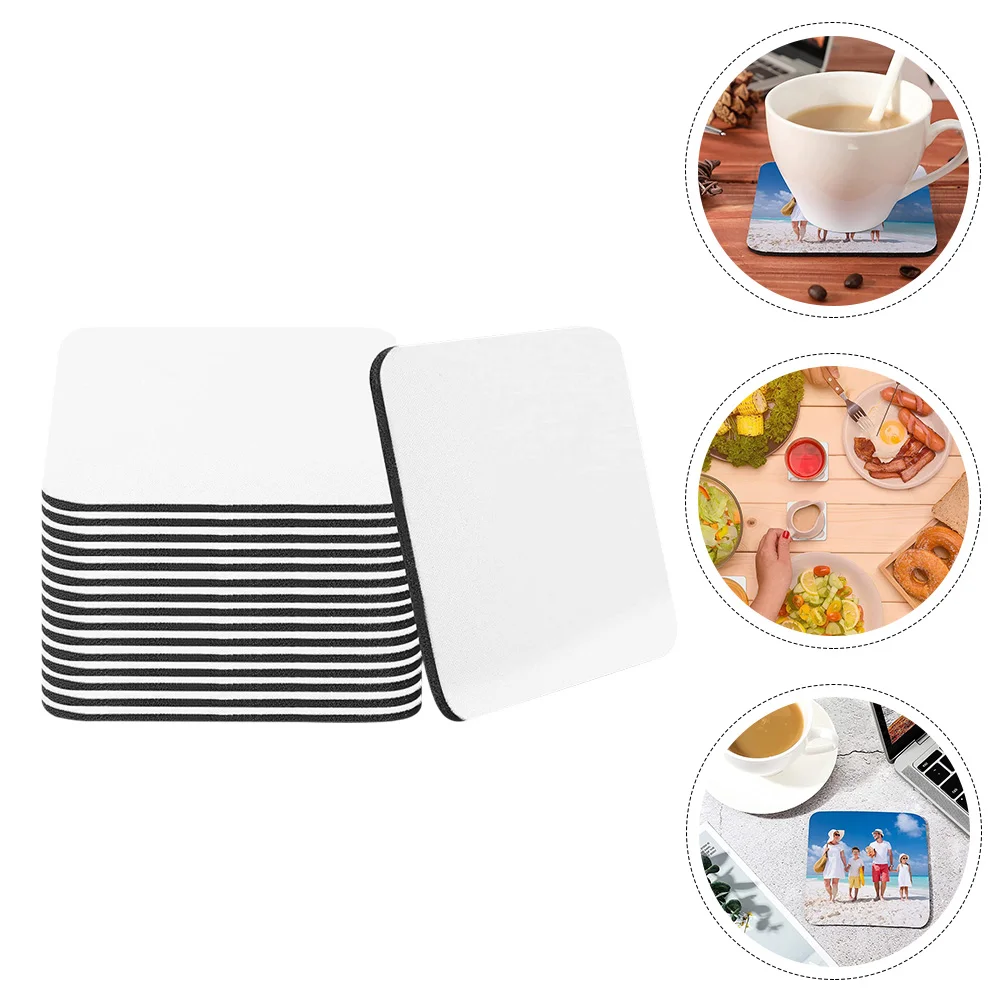 

Coasters Cup Blank Sublimation Mat Heat Round Square Rubber Press Transfer Drink Glasses Diycrafts Car Coaster