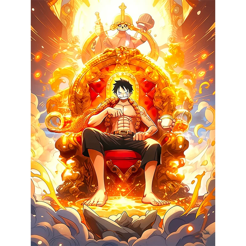 5D Комплект Алмазной Живописи Обезьяна Д. Луффи Мультфильм Мозаика DIY Полная