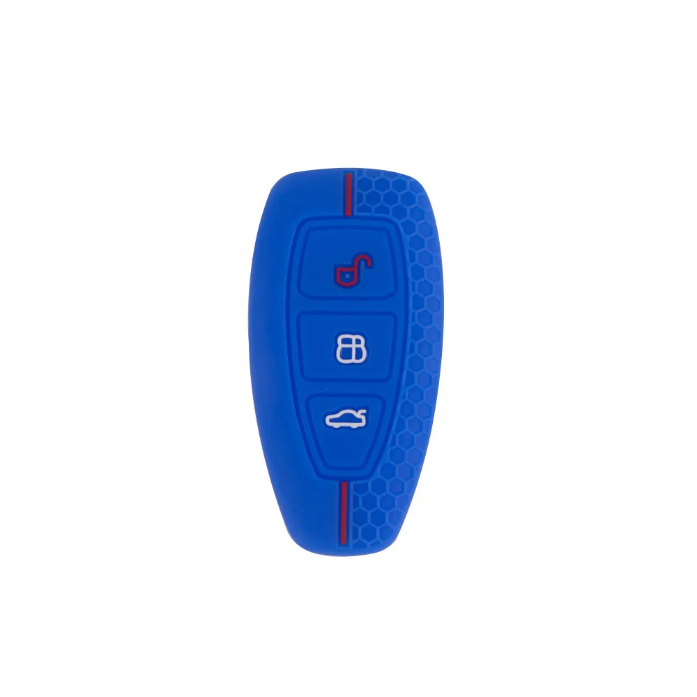

Силиконовый чехол для ключей от машины 3 кнопки Smart Remote Control Fobs защитный чехол для Ford Focus Fiesta 2018 2019 C-Max Kuga Escape