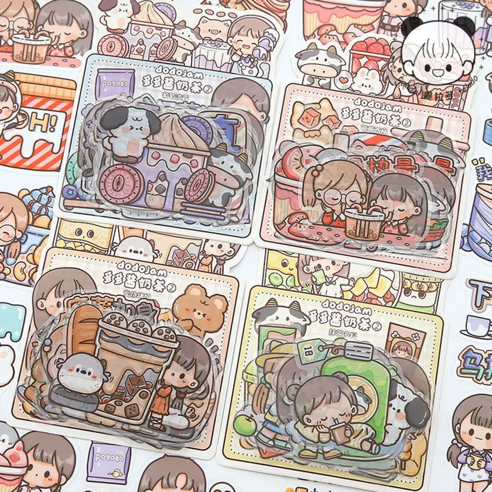 

Easy-using Hand Account Stickers Lovely Expression Phone Decor Diary Stickers Stationery Stickers 30Pcs