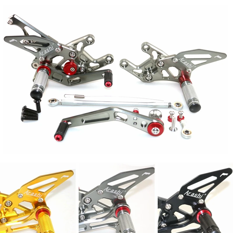 

CBR1000RR задняя подножка для мотоцикла, регулируемая подставка для ног, задние подножки для водителя для HONDA 2017 2018 2019 2020, аксессуары