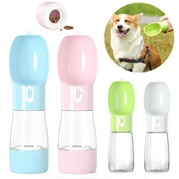 Portable Pet Dog Water Bottle Dispenser Multifunction Pets Food Feeder Storage Drinking Bowl For Dogs Cats Puppy Bulldog Drinker