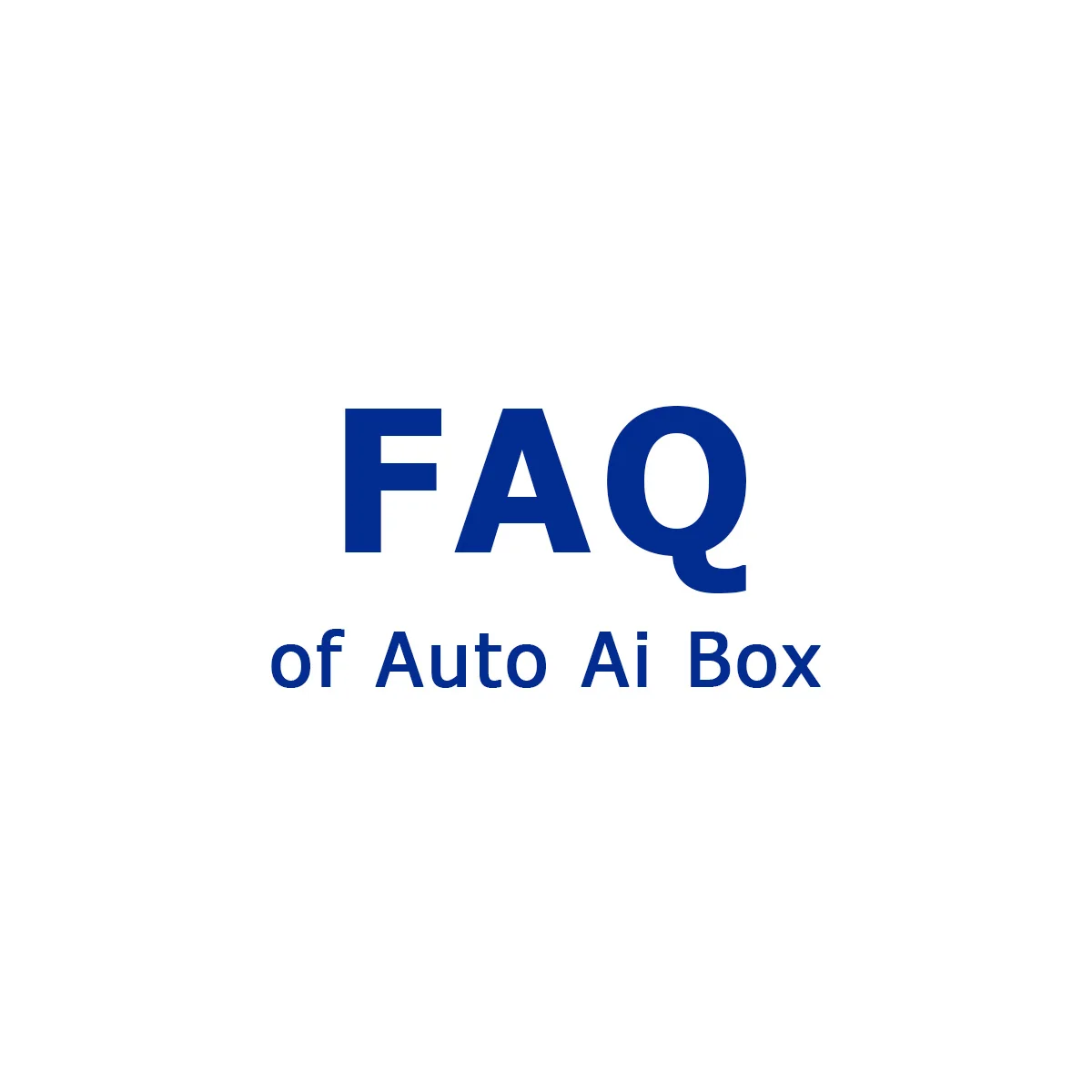 

Часто задаваемые вопросы о Carplay AI Box