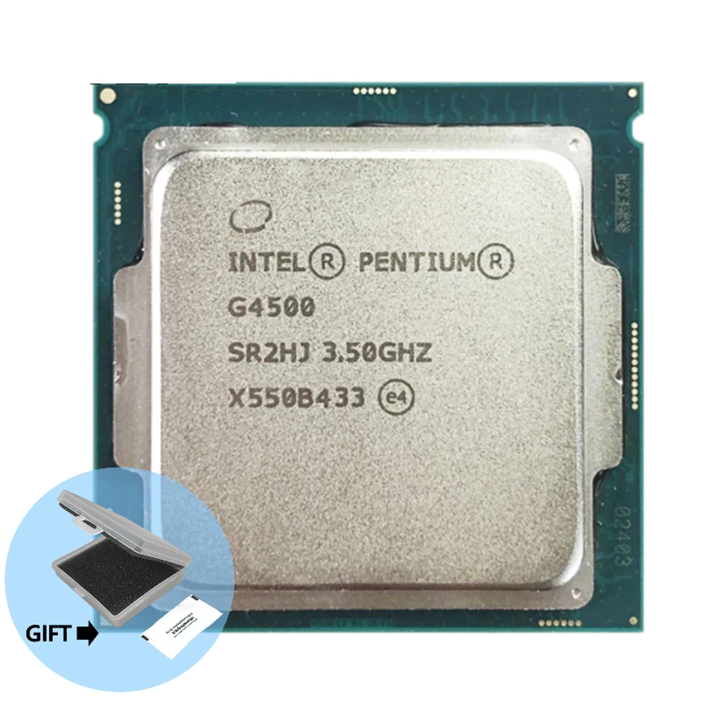 

Двухъядерный процессор Intel Celeron G4500, 3,5 ГГц, 51 Вт, LGA 1151