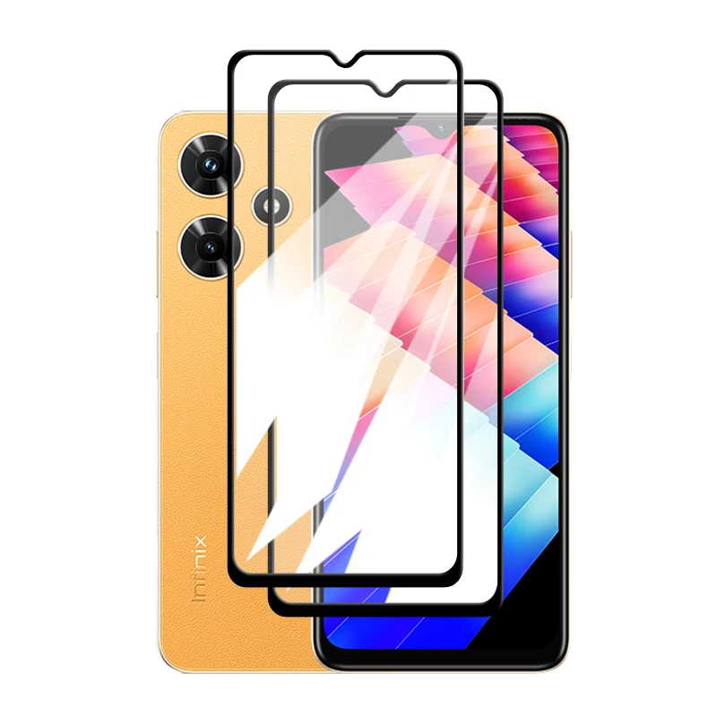 For Infinix Hot 30i Glass Hot 30i NFC Screen Protector 6.56 inch 2.5D Full Cover Protective Tempered Glass For Infinix Hot 30i