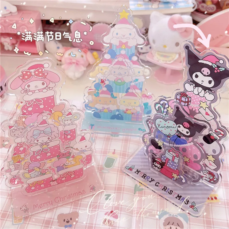 

Sanrioed Kawaii Cinnamoroll Kuromi My Melody настольные украшения, подарки, стоячие игрушки