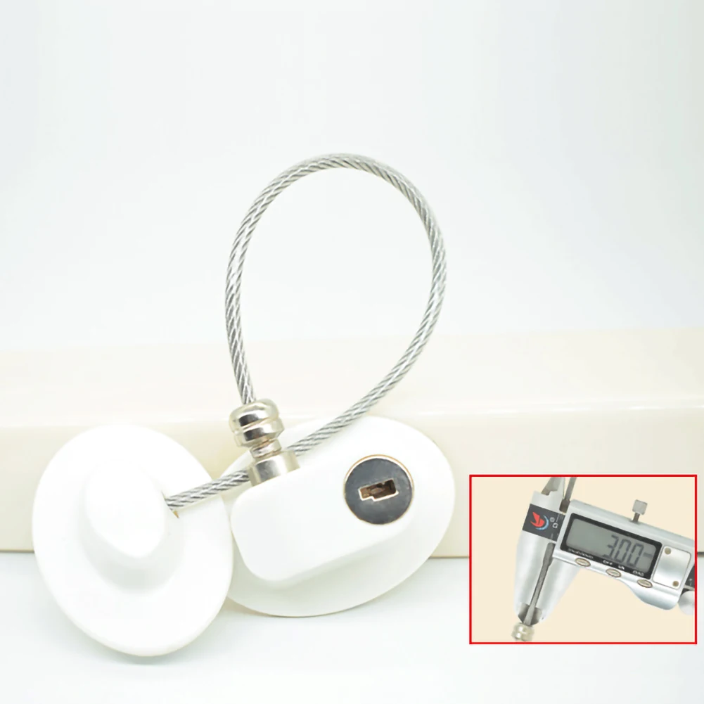 

Children's Window Safety Lock Refrigerator Safety Limit Lock with Stainless Steel Key Cylinder Bendable Stainless Steel Lock