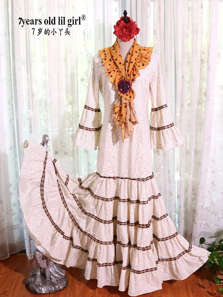 Винтажное Аутентичное Цыганское Платье для Фламенко - Цена: 15690