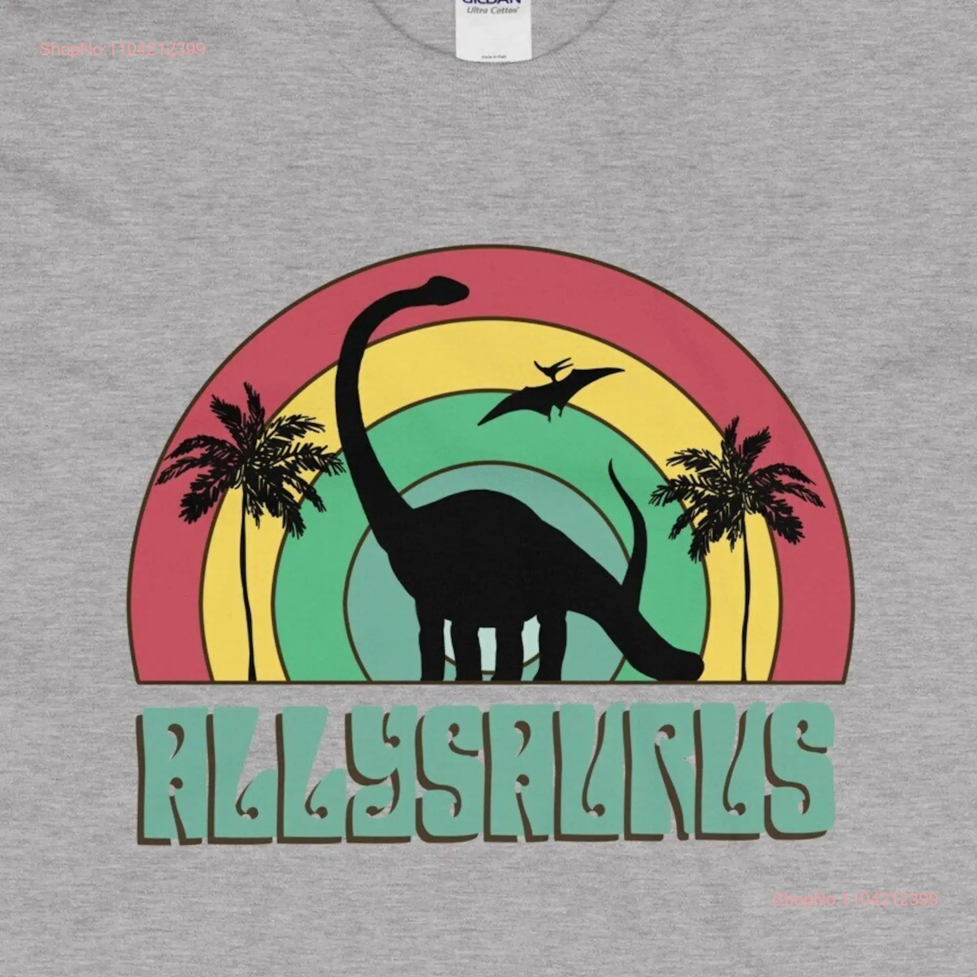 Футболка Ally Saurus ЛГБТ Прайд ЛГБТК Гей-динозавр Allysaurus с длинными или короткими
