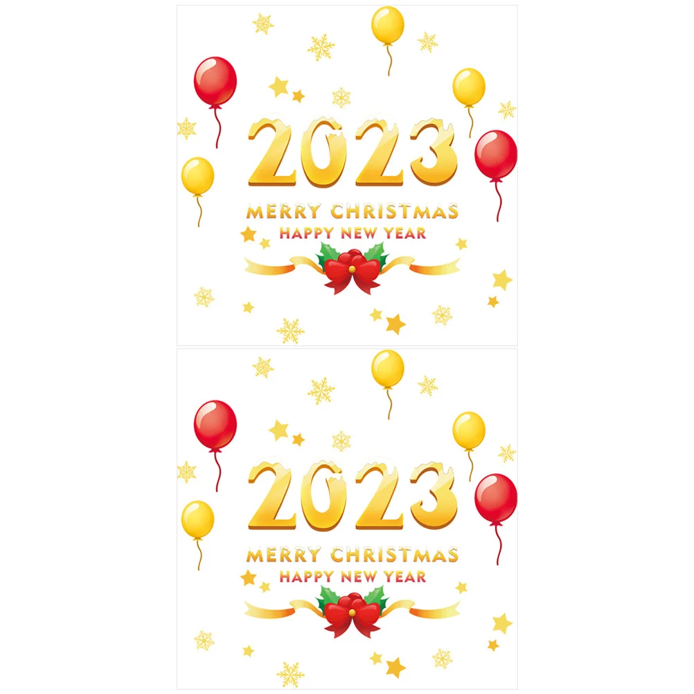 

Windowstickers Decals New Year Wall Christmas Clings Party Sticker Merry Layout Supplies Scene Decorations Cling Electrostatic