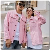 kenntrice couples dress denim jackets plus size wide fashion style outwear youth trend big yards stylish baggy classic oversize