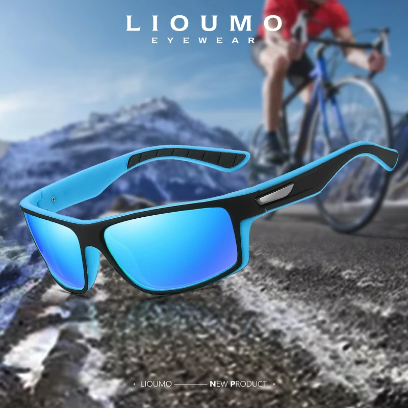 

LIOUMO Square Sunglasses For Men Polarized Women's Glasses Trendy Shades Outdoor Sports Goggles Anti-Glare lentes de sol hombre