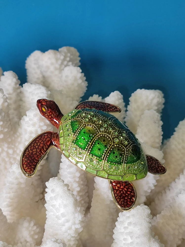 Эмалевые цветные живописные изделия Маленькие украшения из домашней черепахи