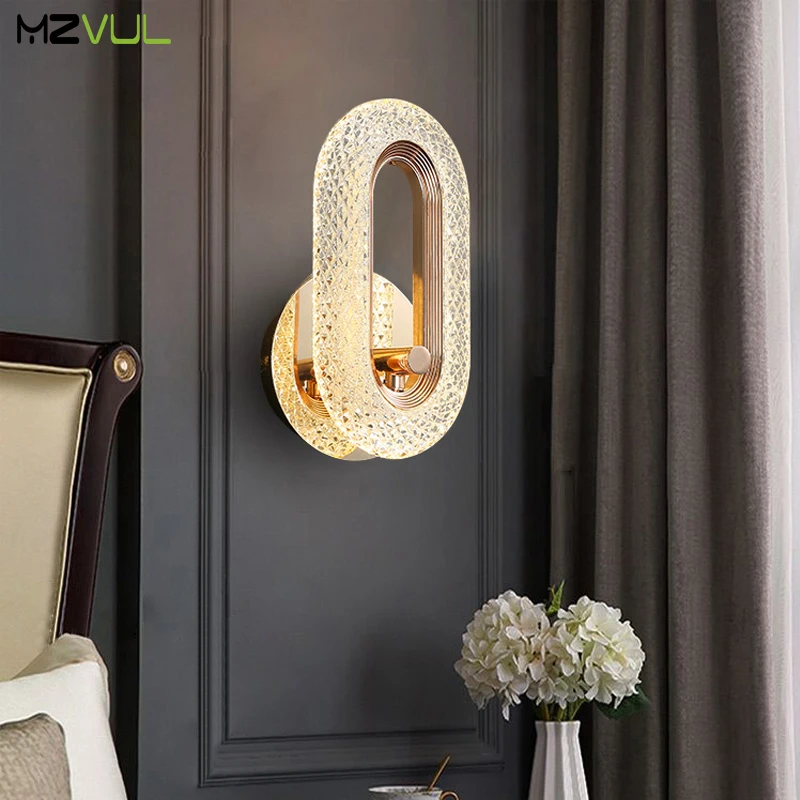 

Nordic Creative Bedside Wall Lamp Modern Simple Bedroom Living Room LED Wall Lights Staircase Aisle Decorative Wall Light