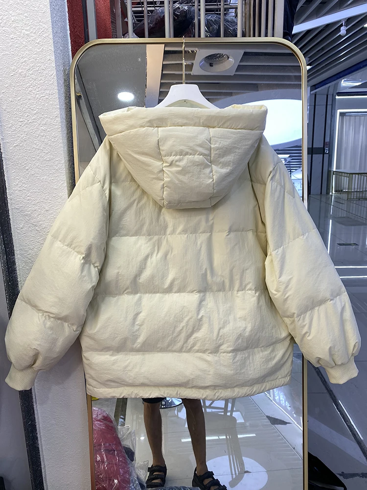 New Women Casual Style Down Jacket White Duck Down Jackets Autumn Winter Warm Hoodies And Female Outwear