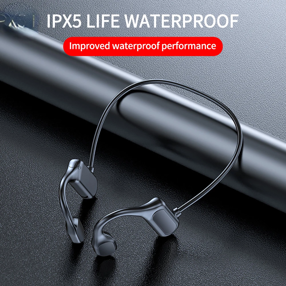 

BL09 Bluetooth 5.0 Wireless Headset Sports Stereo headphone Bone Conduction Audio Equipment Outdoor Waterproof with Microphone