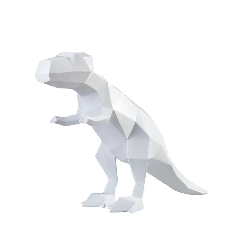 

GEOMETRIC DINOSAUR ART SCULPTURE ORIGAMI ANIMALS DINOSAUR FIGURINE RESIN ART&CRAFT HOME DESKTOP DECORATION OFFICE R1726