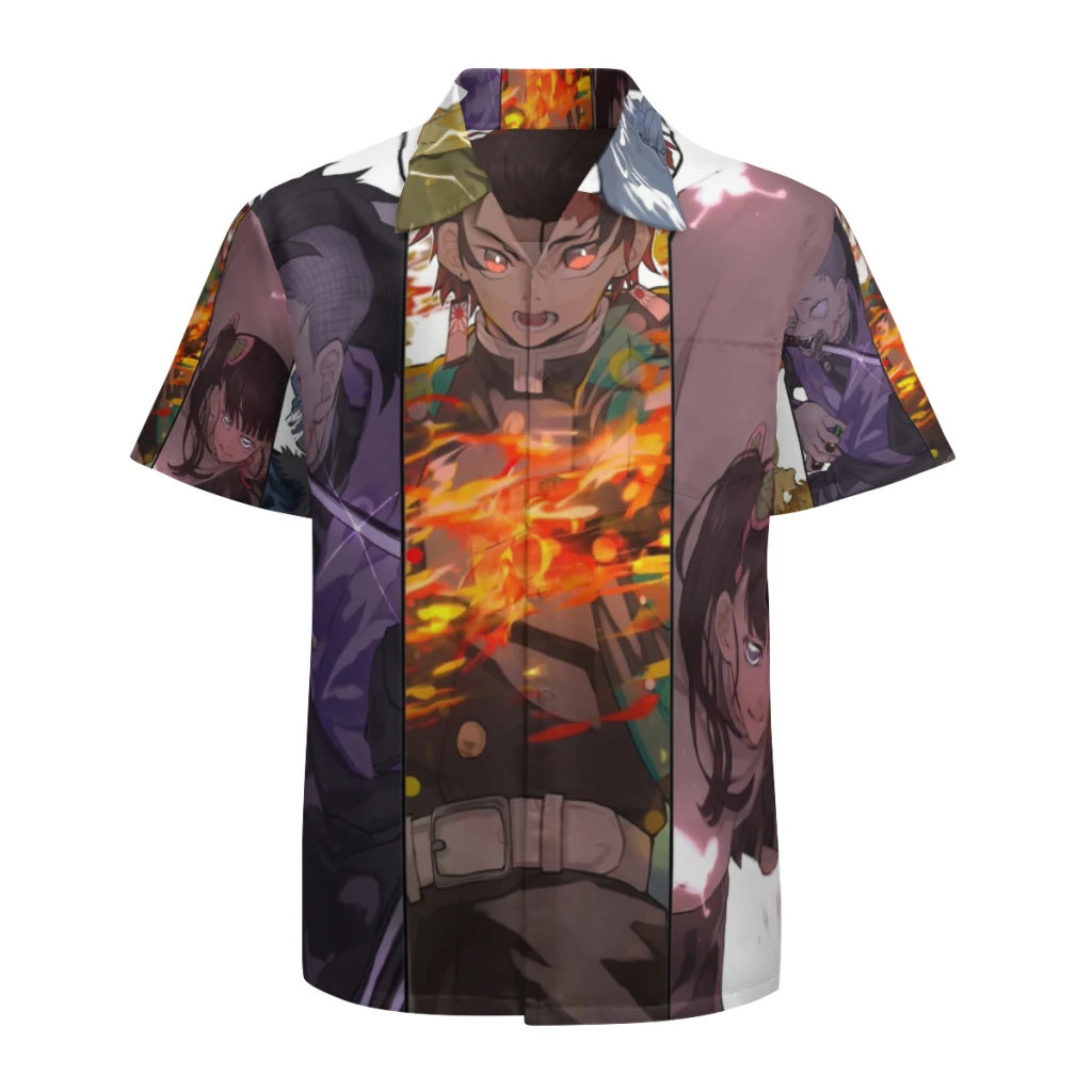 

Team3Men Hawaii Shirts Demon Slayer Square Neck Tops 3D Shirt Funny High Quality Gift Idea