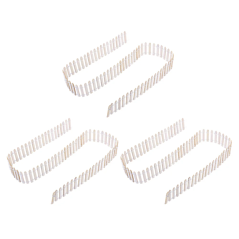 

Fence Mini Picket Garden Decorative Miniature Wood Tree White Ornament Toy Wooden Christmas Micro Gate Fencing Border Lawn