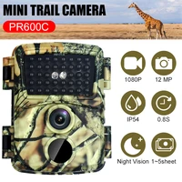 mini hunting trail camera 12mp 1080p with motion sensor no glow night vision wide angle wildlife camera waterproof monitoring