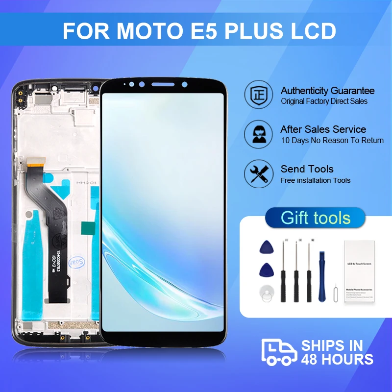 

ЖК-дисплей 6,0 дюйма для Moto E5 Plus с сенсорной панелью и дигитайзером в сборе, дисплей xt2.7 XT1944-2 в сборе с рамкой, бесплатная доставка