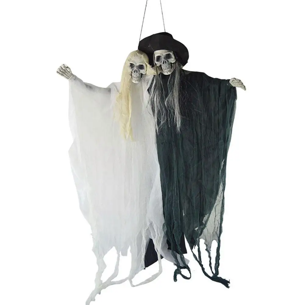 

Halloween Hanging Ghost Decoration Scary Ghost Groom Light Toys Bride Theme Props With Funny Kids Performance Halloween Sou E9E7