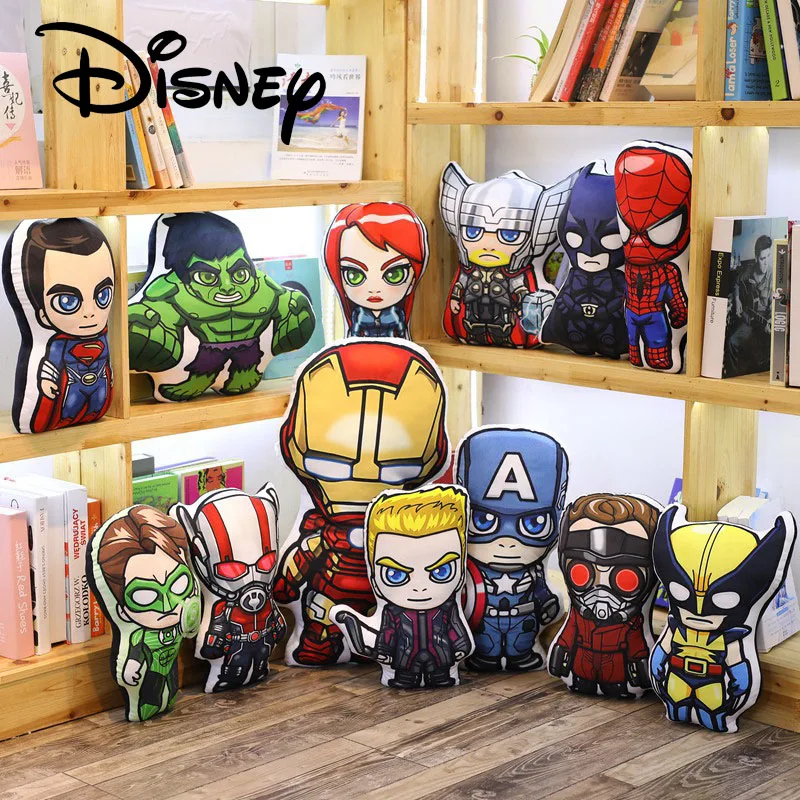 

Avenger Anime Figures Pillow 38cm Thor Captain America Iron Man Superman Pillow Cushion Car decoration children's toy gift