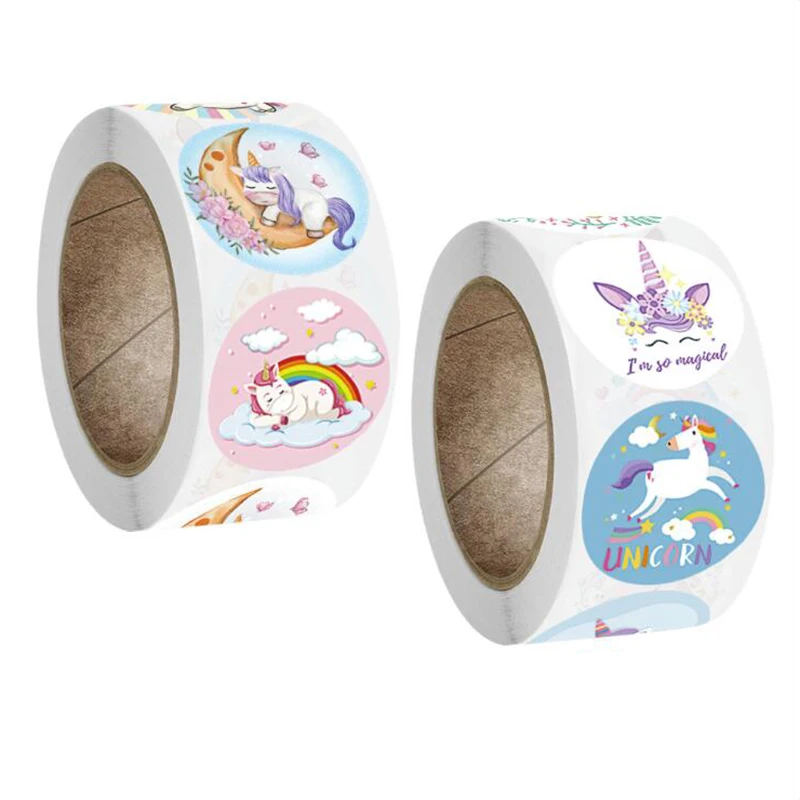 

100PCS Moon Pony Labels Thank You Sticker Sealing Paper Stickers Stationery Supply Decoration Child Scrapbooking
