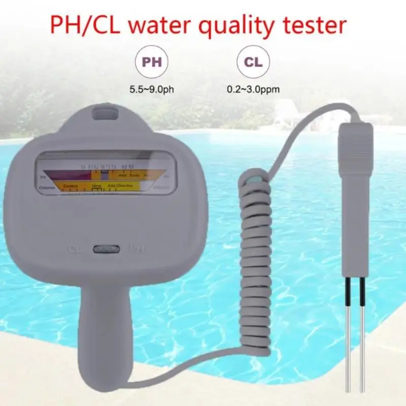 

PH-тестер 2 в 1, устройство для измерения качества хлорной воды, инструменты для бассейна, аквариума, аналитические инструменты