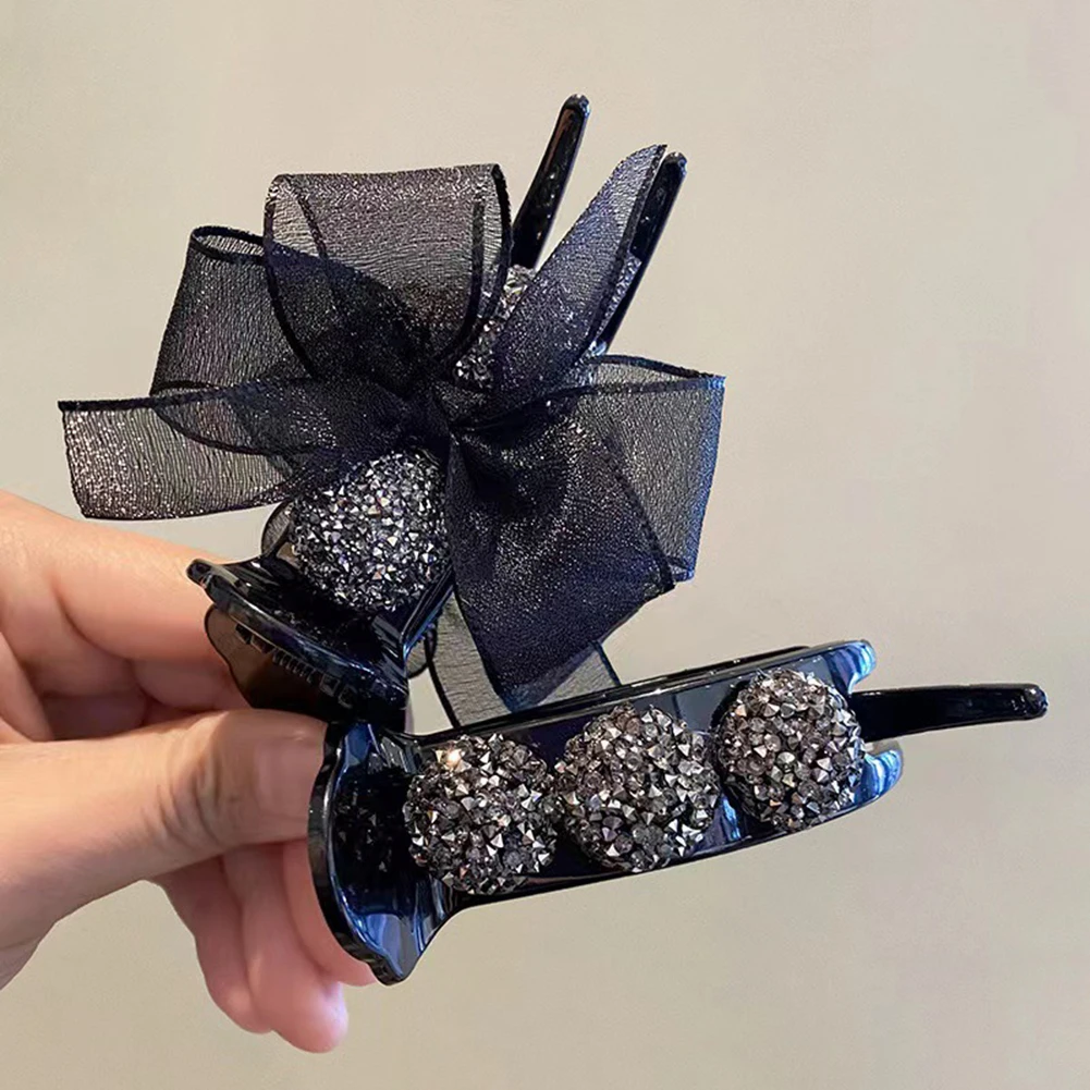 

Шпилька для волос из органзы с бантом в японском и корейском стиле, зажим из черной сетки, Модные индивидуальные натуральные аксессуары для ...