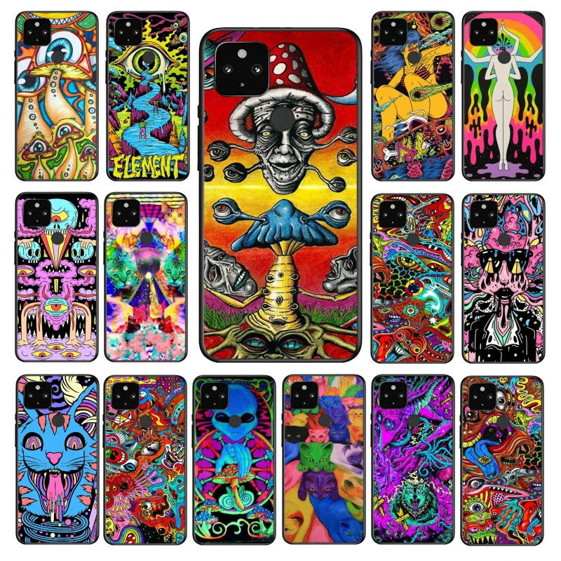 

Colourful Psychedelic Trippy Art Phone Case for Google Pixel 7 7Pro 6 Pro 6A 5A 4A 3A Pixel 4 XL 5 6 4 3 XL 3A 2 XL