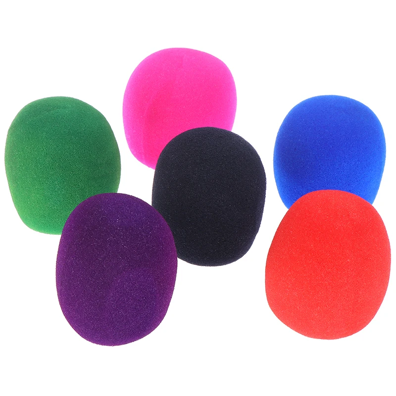 

Hot Sale Highquality 5PCs Multiple Colors Microphone Headset Grill Windscreen Sponge Foam Cover For Recording Mic