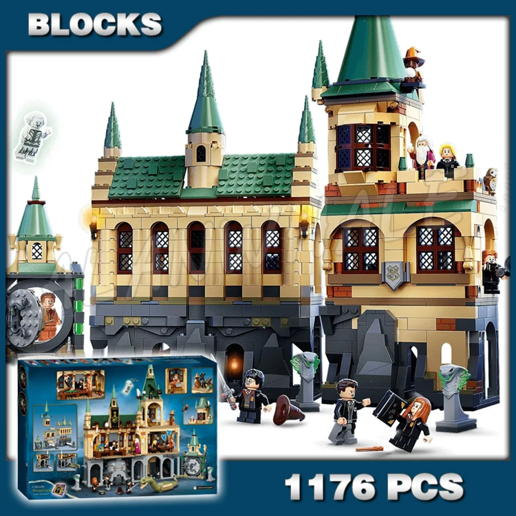

1176pcs Magical World of Wizards Chamber of Secrets Modular Castle Harris 60141 Building Blocks Toy Compatible With Model