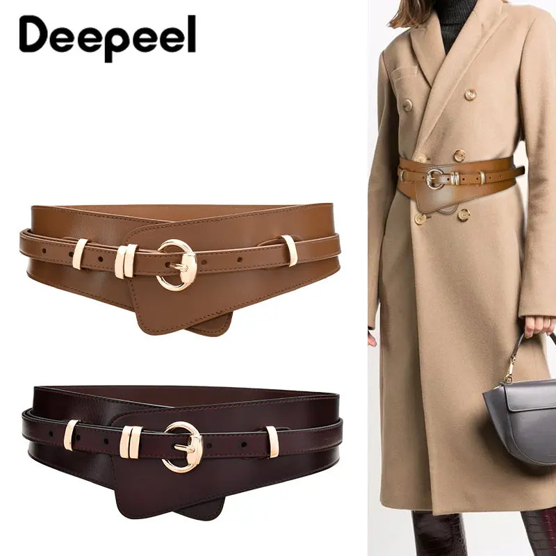 

1Pc Deepeel 8*100cm New Fashion Wide Belt Women's Decorative Waist Corset Cummerbunds Luxury Woman Belts Coat Dress Accessories