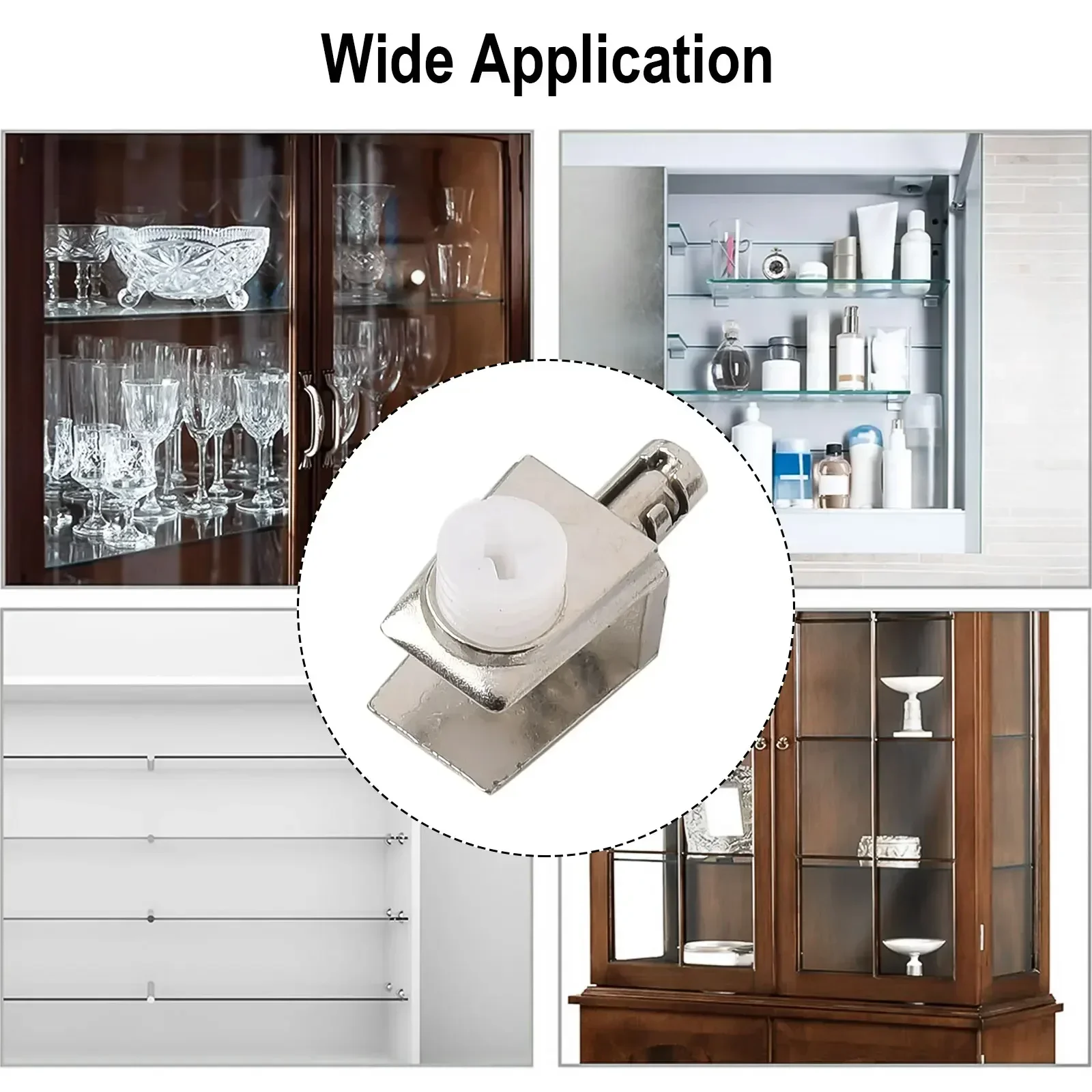 Зажим для стекла Регулируемые зажимы стеклянные Штифт Настенные держатели полок