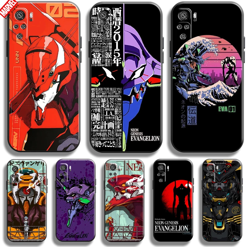 

Neon Genesis Evangelion EVA Anime For Xiaomi Redmi Note 10 10T 10S Pro 5G Phone Case Soft Black Back Liquid Silicon Funda