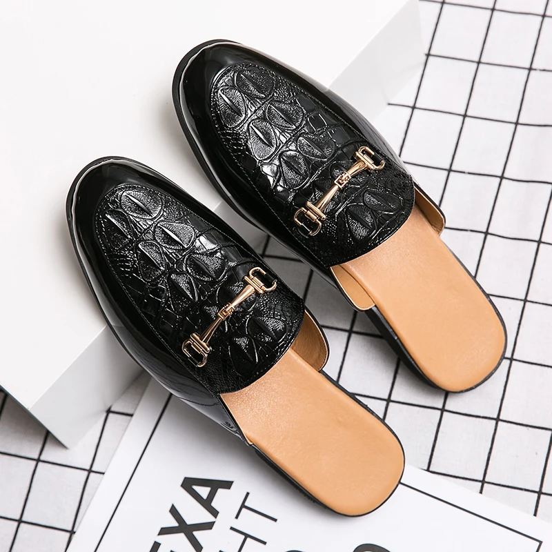 

New Arrival 2023 Mens Loafers Footwear Fashion Half Slippers Man Comfortable Casual Brand Men Shoes Half Drag Flats Shoes Men