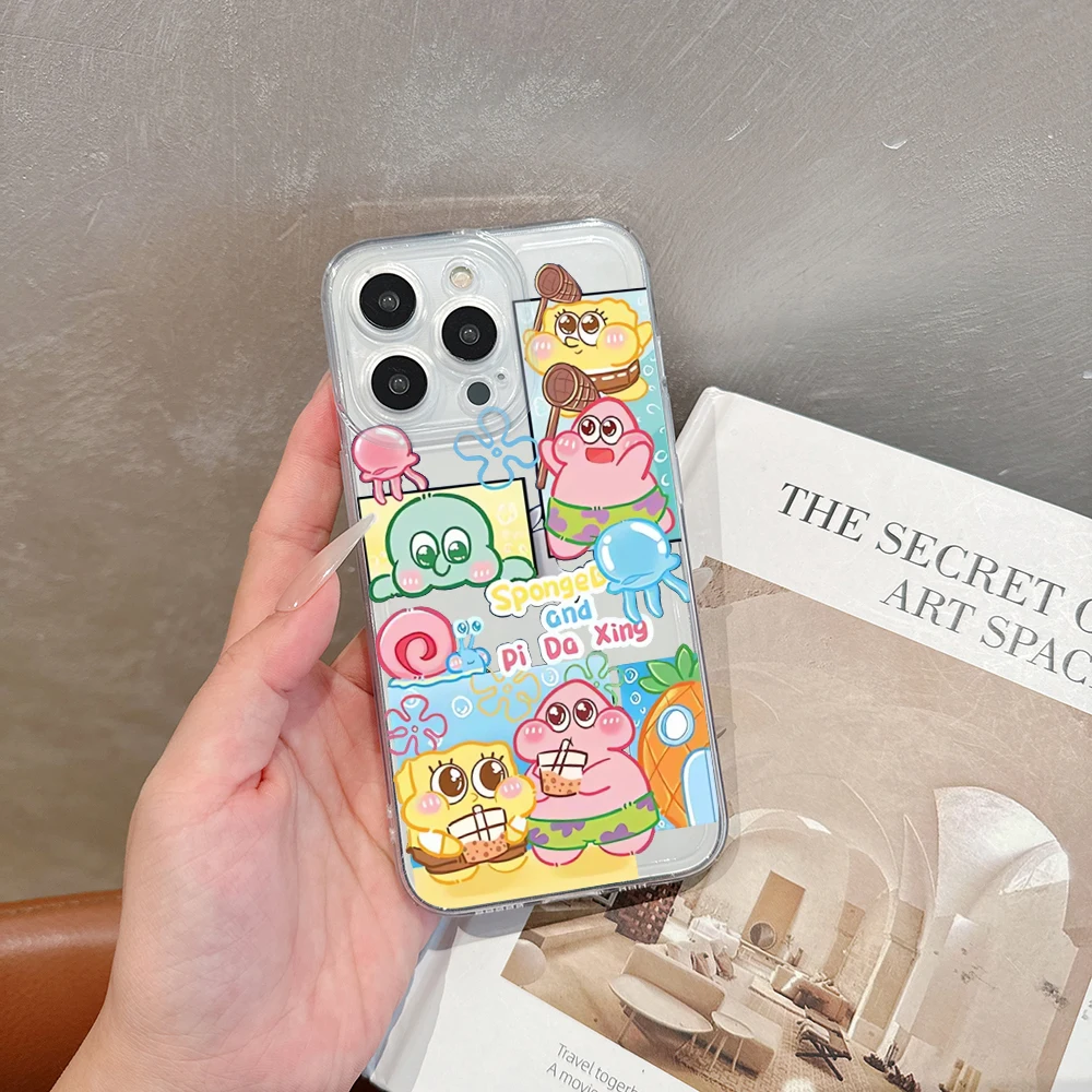 Мультяшный S-губка кронштейн чехол для телефона Xiaomi Redmi Note 13 12 12C 11 10 10C 13C 10s 9 9s 9A 9T 9C 8