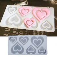 3d heart shape chocolate silicone mold cookie wedding cake toppers tools diy 1set baking tools for cakes baking mold