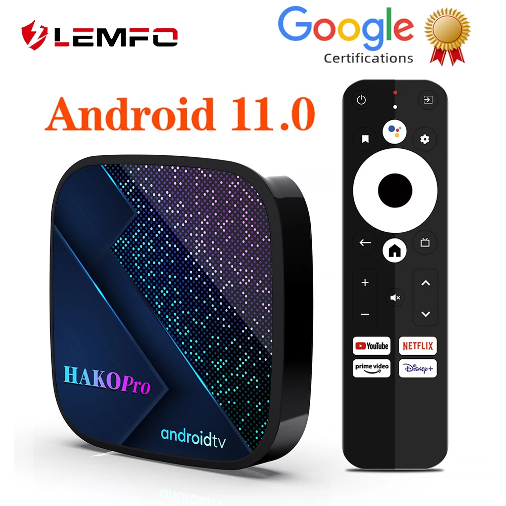

Приставка Смарт-ТВ LEMFO HAKOPro, Android 11, 4 + 32 ГБ, 4K, HDR, 10