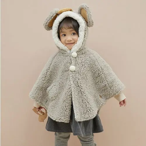 

Children's cloak baby cloak spring and autumn coat cute baby out windproof sunscreen girls shawl