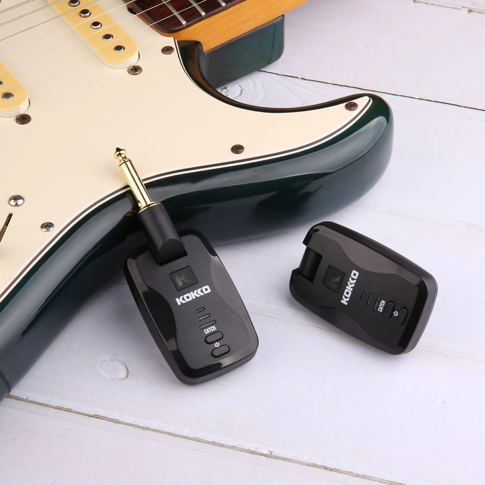 Guitar Wireless Transmitter Receiver 2.4Ghz 48kHZ/16bit with 6.35mm Silent Jack Wireless System for Eletric Acostic Guitar enlarge